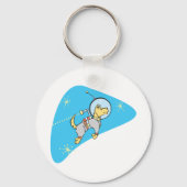 Hund im Weltraum-Schlüsselanhänger Schlüsselanhänger (Rückseite)