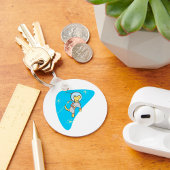 Hund im Weltraum-Schlüsselanhänger Schlüsselanhänger