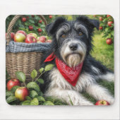 Hund in Apfelgarten Mousepad (Vorne)