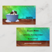 Hund in Bad Visitenkarten Visitenkarte (Vorne/Hinten)