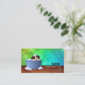 Hund in Bad Visitenkarten Visitenkarte (Stehend Vorderseite)