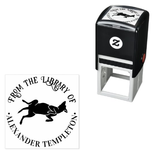 Hund in Bauch Rub Position Library Name Permastempel (Beispiel)