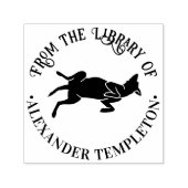 Hund in Bauch Rub Position Library Name Permastempel (Design)