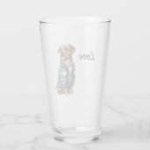 Hund in Blue Denim Jacket Glas (Rückseite)