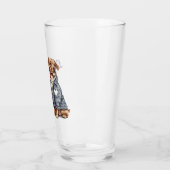 Hund in Blue Denim Jacket Glas (Links)