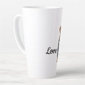 Hund in Blue Denim Jacket Milchtasse (Linke Ecke)