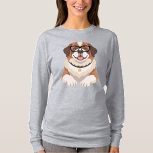 Hund in Brille LS T-Shirt