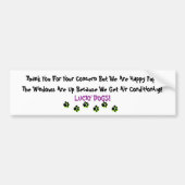 Hund in der Auto-Mitteilung Autoaufkleber (Vorne)