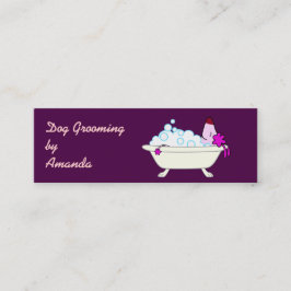 Hund in der Badewanne - HaustierGroomer Mini Visitenkarte