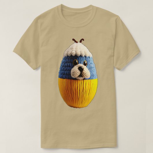 Hund in der Ei-Standard-Druckkleidung T-Shirt (Design vorne)
