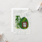 Hund in der Gartengrußkarte Karte (Vorderseite/Rückseite Beispiel)