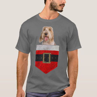 Hund in der Pocket Santa Petits Bassets Griffons V T-Shirt
