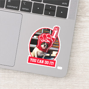 Hund in der SchaumHand Aufkleber