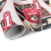 Hund in der SchaumHand Geschenkpapier (Rolleneckpunkt)