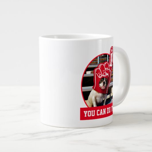 Hund in der SchaumHand Jumbo-Tasse (Vorderseite Rechts)