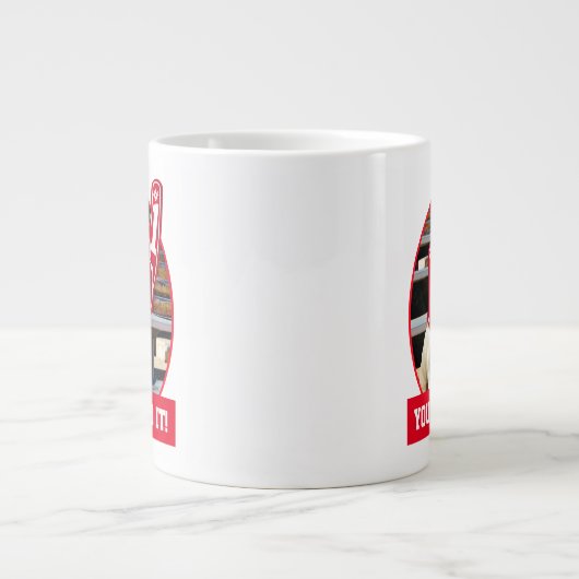 Hund in der SchaumHand Jumbo-Tasse (Vorderseite)