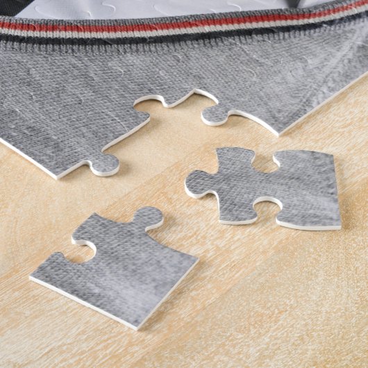 Hund in der Strickjacke und in der Kappe Puzzle (Seite)