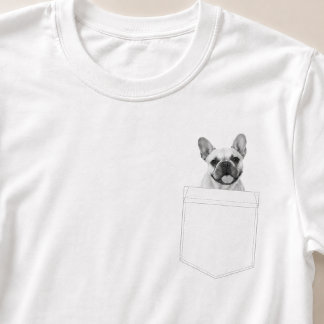 Hund in der Tasche | Benutzerdefiniertes Haustierf T-Shirt