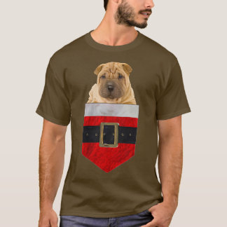 Hund in der Tasche Santa Chinese SharPei T-Shirt