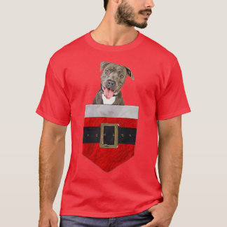 Hund in der Tasche Santa Pitbull 1 T-Shirt