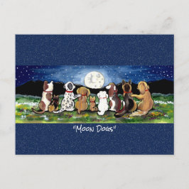 Hund in der Whimsical Watercolor Art Postcard Postkarte