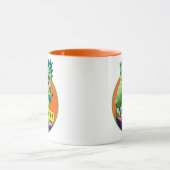 Hund in Dinosaur-Kostüm Tasse (Zentrum)