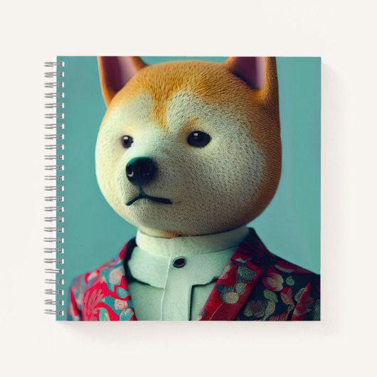 Hund in einem Anzug Notizblock (Vorderseite)
