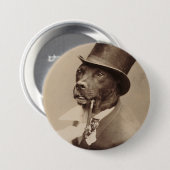 Hund in einem Hut Button (Vorne & Hinten)