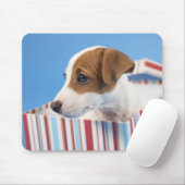 Hund in einer Geschenkboxen Mousepad (Mit Mouse)