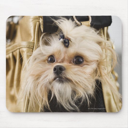 Hund in einer Handtasche Mousepad (Vorne)