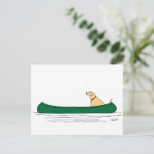 Hund in einer sich bewegenden Postkarte (Stehend Vorderseite)