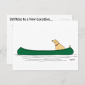 Hund in einer sich bewegenden Postkarte (Vorne/Hinten)