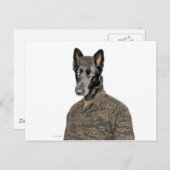 Hund in einheitlicher Form Postkarte (Vorne/Hinten)