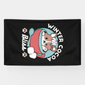 Hund in festlicher Tasse für die Ferien in den Ber Banner (Horizontal)