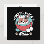 Hund in festlicher Tasse für die Ferien in den Ber Einladung (Vorne/Hinten)