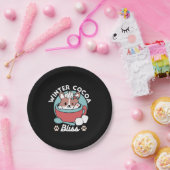 Hund in festlicher Tasse für die Ferien in den Ber Pappteller (Party)