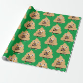 Hund in Gekackt Emoji-Kostüm Geschenkpapier (Ungerollt)