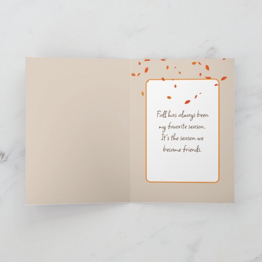 Hund in Herbstwäldern Karte (Innenseite)