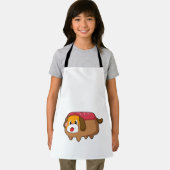 Hund in Hotdog Schürze (Insitu)