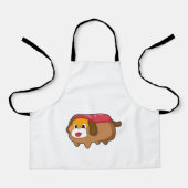 Hund in Hotdog Schürze (Vorderseite)