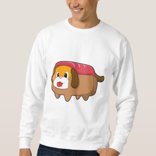 Hund in Hotdog Sweatshirt (Vorderseite)