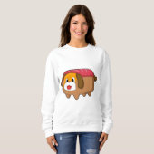 Hund in Hotdog Sweatshirt (Vorne ganz)