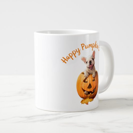 Hund in Jack-o-Lantern Jumbo-Tasse (Vorderseite Rechts)
