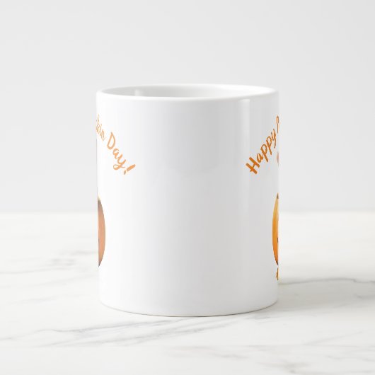 Hund in Jack-o-Lantern Jumbo-Tasse (Vorderseite)