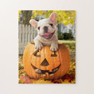 Hund in Jack-o-Lantern Puzzle
