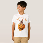 Hund in Jack-o-Lantern T-Shirt (Vorne ganz)