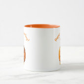 Hund in Jack-o-Lantern Tasse (Zentrum)