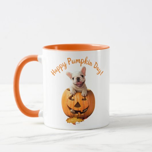 Hund in Jack-o-Lantern Tasse (Links)