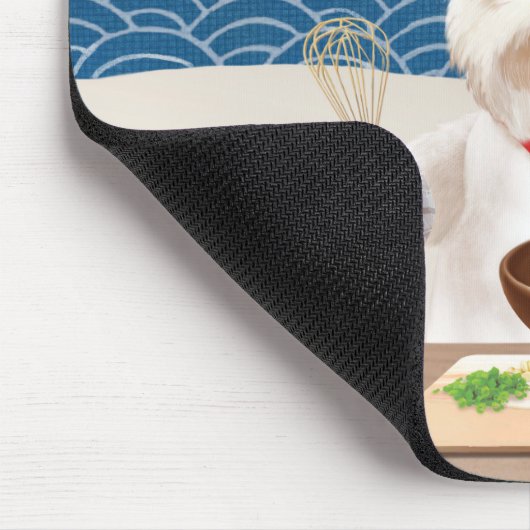 Hund in Koch Kochsuppe Mousepad (Ecke)