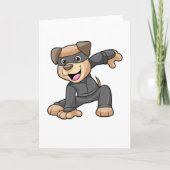 Hund in Ninja Kostüm Karte (Vorderseite)